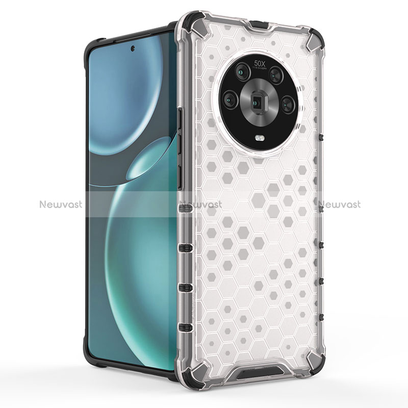 Silicone Transparent Frame Case Cover 360 Degrees AM2 for Huawei Honor Magic4 5G