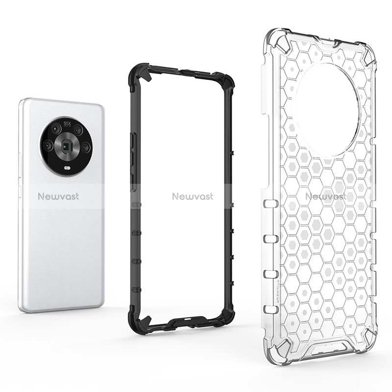 Silicone Transparent Frame Case Cover 360 Degrees AM2 for Huawei Honor Magic4 5G