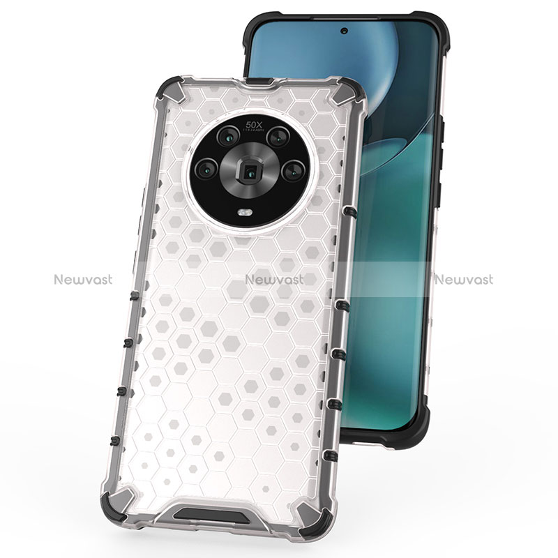 Silicone Transparent Frame Case Cover 360 Degrees AM2 for Huawei Honor Magic4 5G