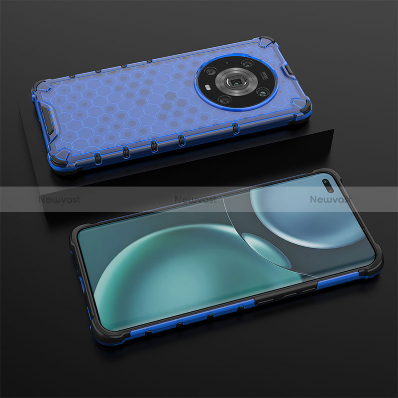 Silicone Transparent Frame Case Cover 360 Degrees AM2 for Huawei Honor Magic4 Pro 5G