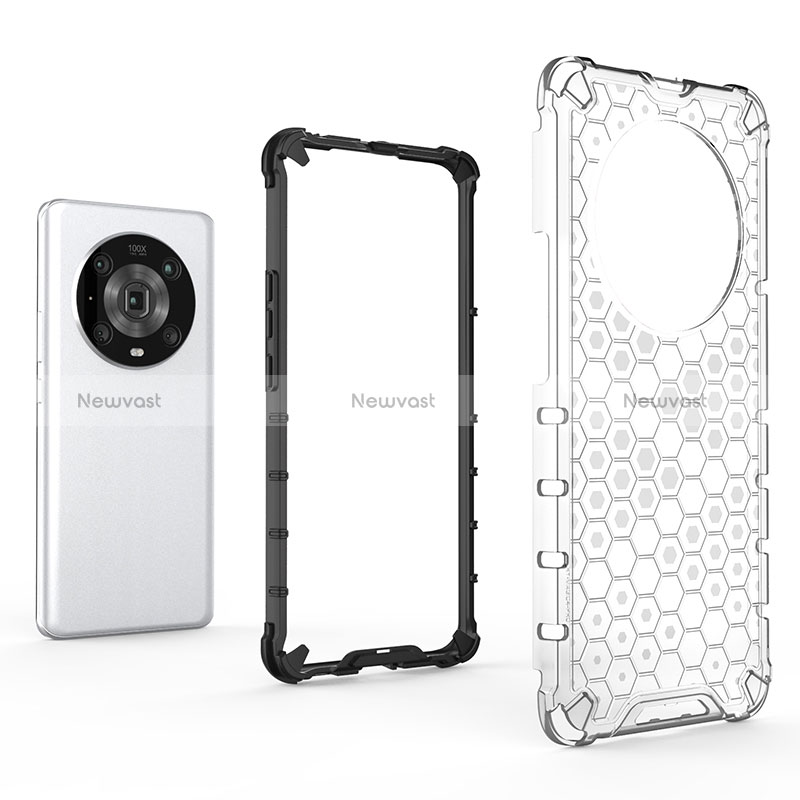 Silicone Transparent Frame Case Cover 360 Degrees AM2 for Huawei Honor Magic4 Pro 5G