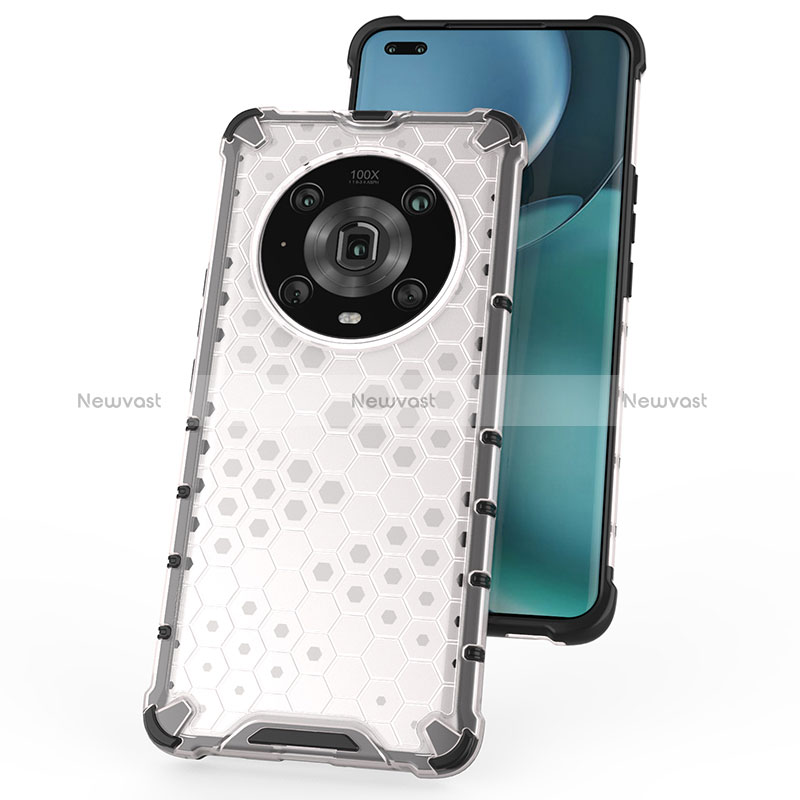 Silicone Transparent Frame Case Cover 360 Degrees AM2 for Huawei Honor Magic4 Pro 5G