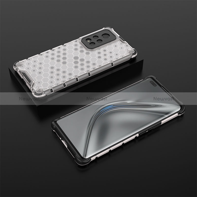 Silicone Transparent Frame Case Cover 360 Degrees AM2 for Huawei Honor V40 5G