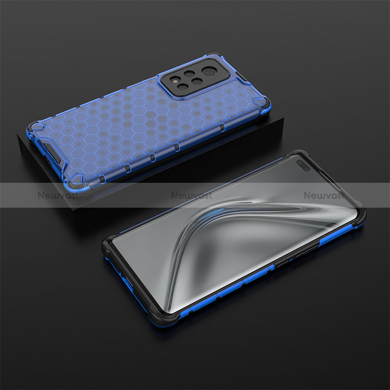 Silicone Transparent Frame Case Cover 360 Degrees AM2 for Huawei Honor V40 5G