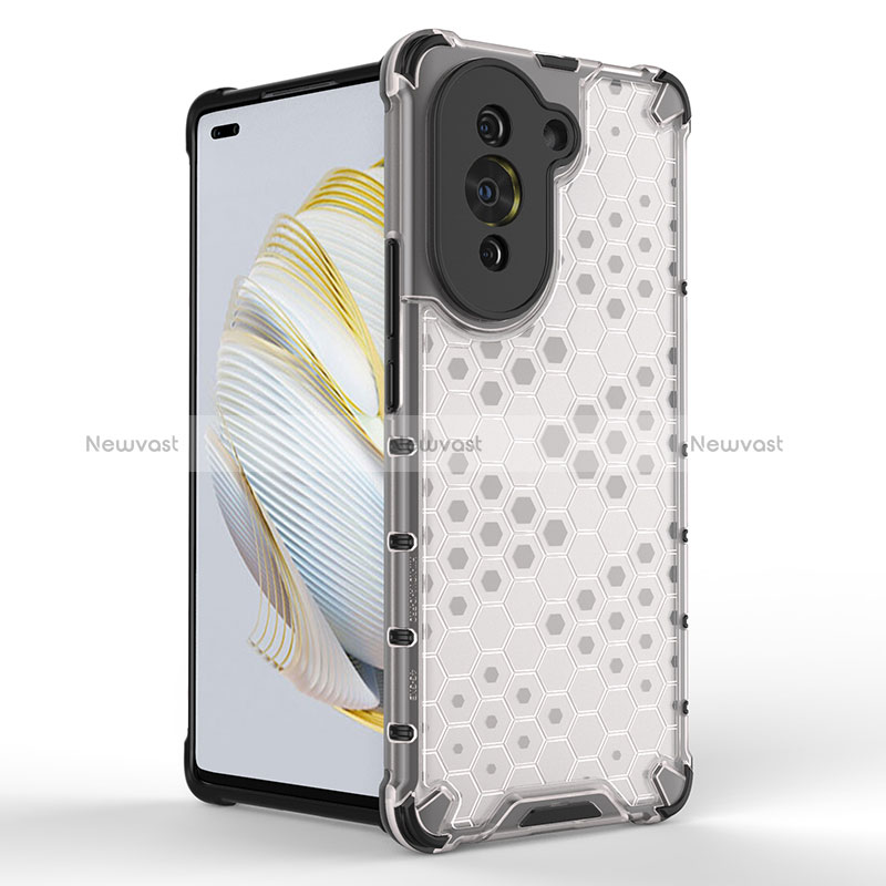 Silicone Transparent Frame Case Cover 360 Degrees AM2 for Huawei Nova 10 Pro