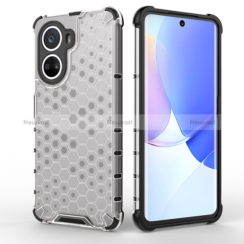 Silicone Transparent Frame Case Cover 360 Degrees AM2 for Huawei Nova 10 SE