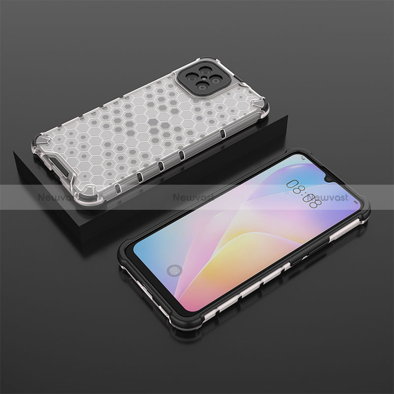 Silicone Transparent Frame Case Cover 360 Degrees AM2 for Huawei Nova 8 SE 4G