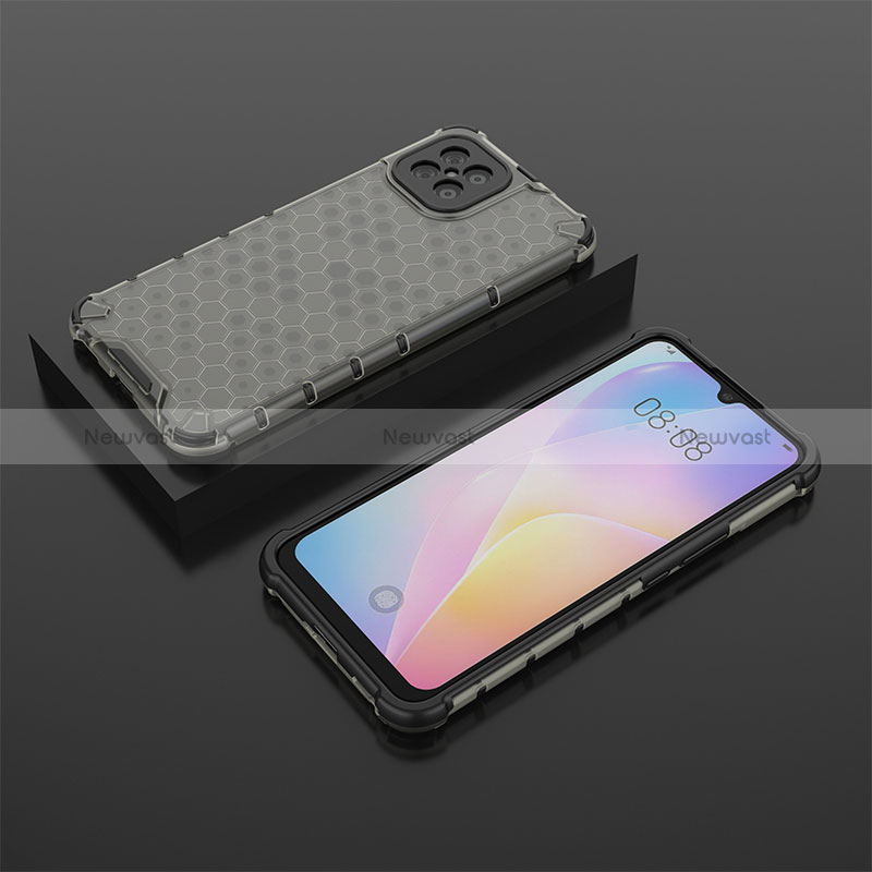 Silicone Transparent Frame Case Cover 360 Degrees AM2 for Huawei Nova 8 SE 4G Black