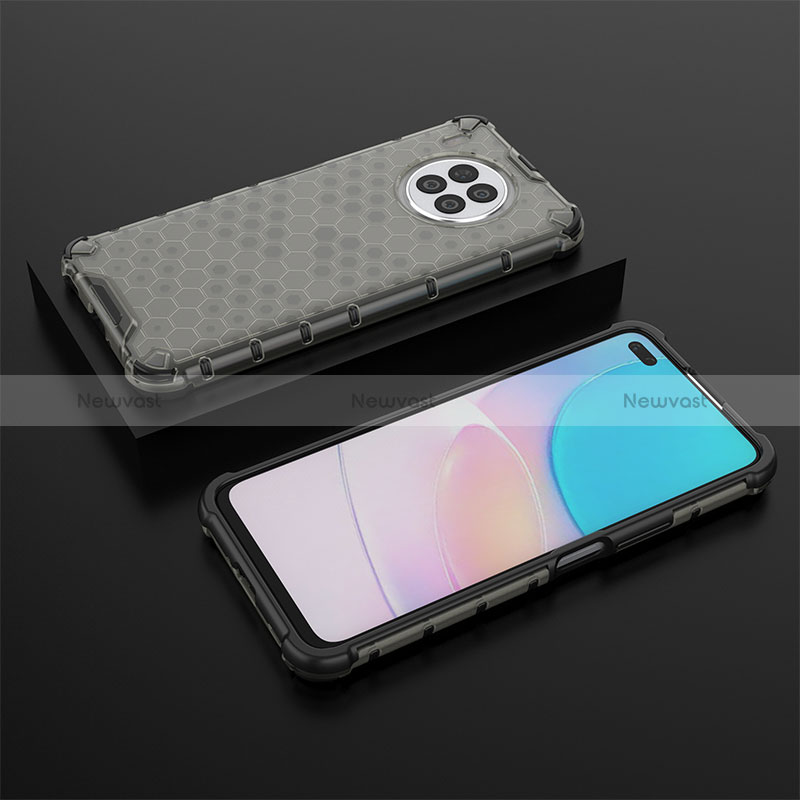 Silicone Transparent Frame Case Cover 360 Degrees AM2 for Huawei Nova 8i Black