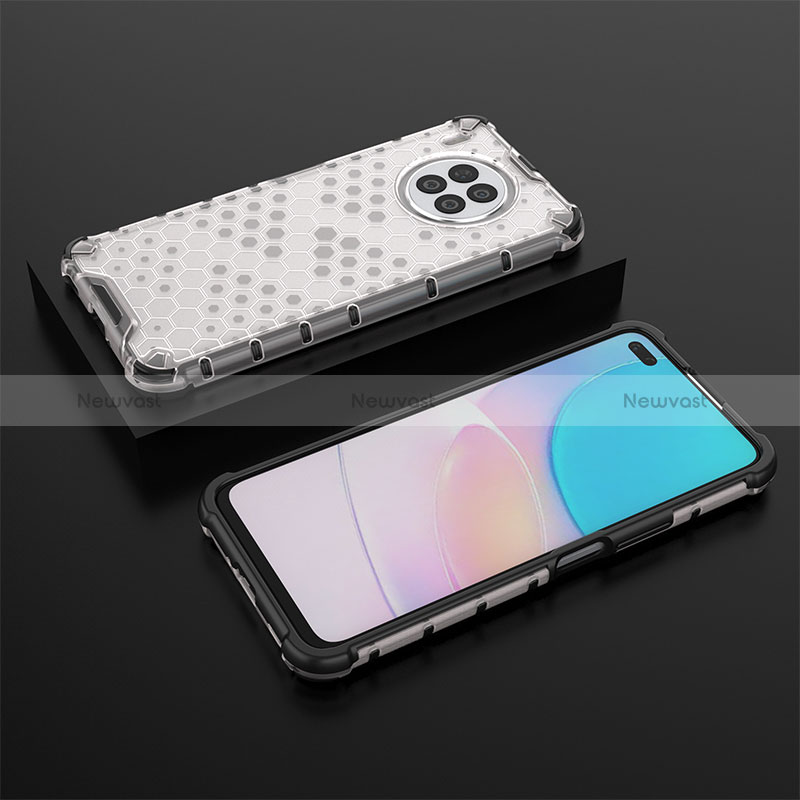 Silicone Transparent Frame Case Cover 360 Degrees AM2 for Huawei Nova 8i White