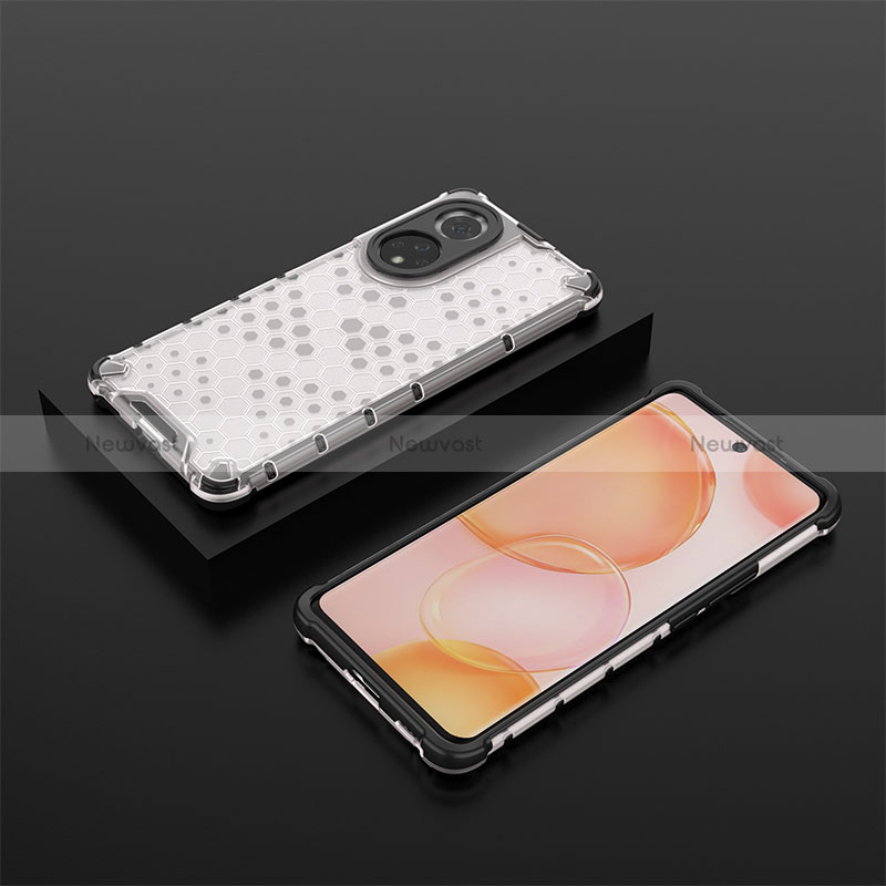 Silicone Transparent Frame Case Cover 360 Degrees AM2 for Huawei Nova 9