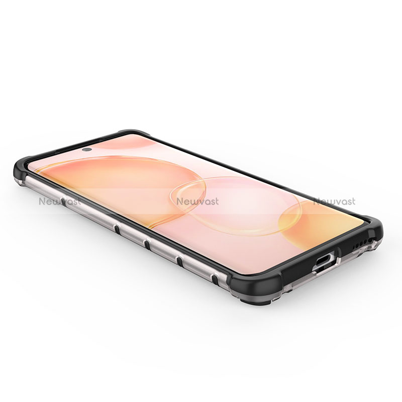 Silicone Transparent Frame Case Cover 360 Degrees AM2 for Huawei Nova 9