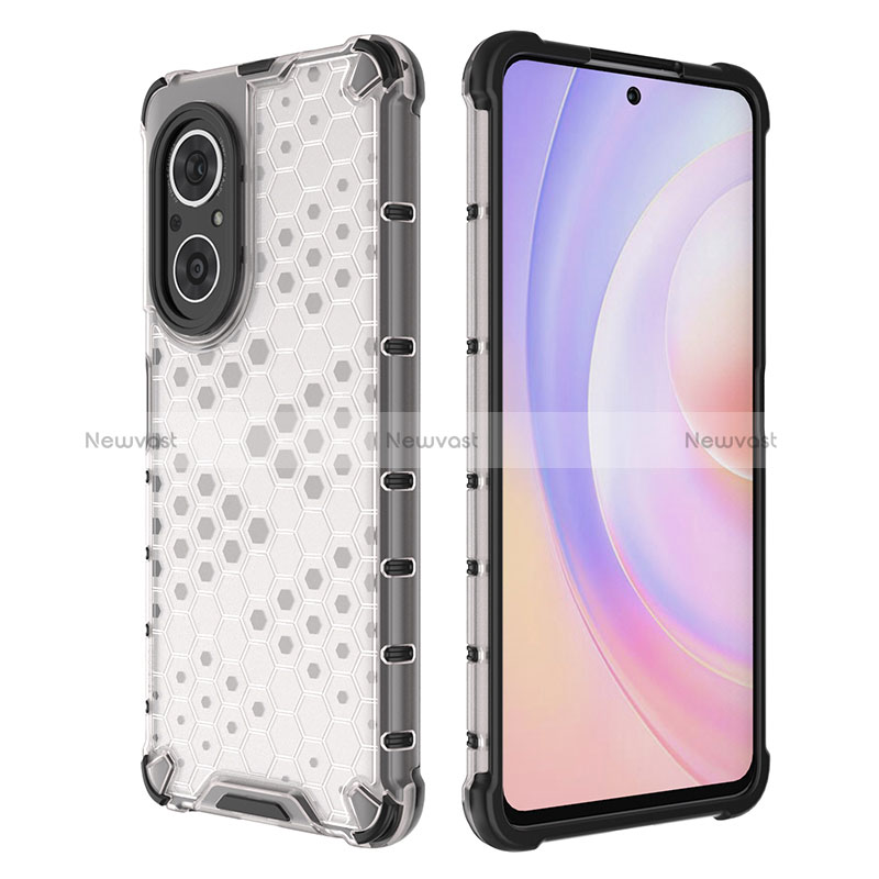 Silicone Transparent Frame Case Cover 360 Degrees AM2 for Huawei Nova 9 SE