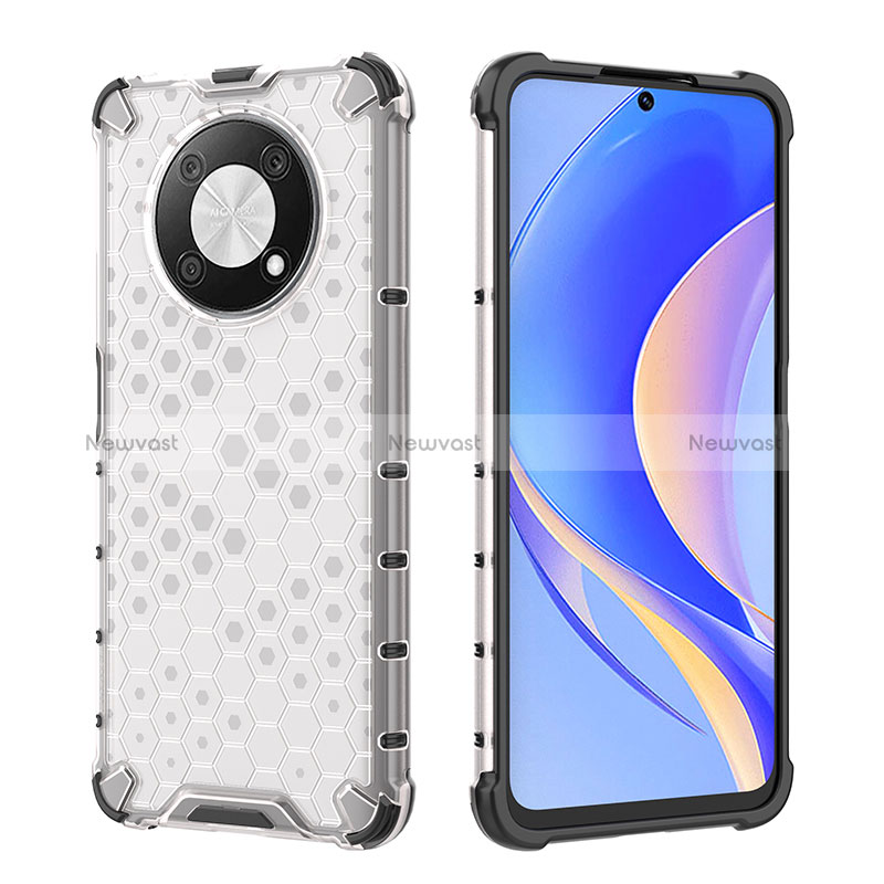 Silicone Transparent Frame Case Cover 360 Degrees AM2 for Huawei Nova Y90