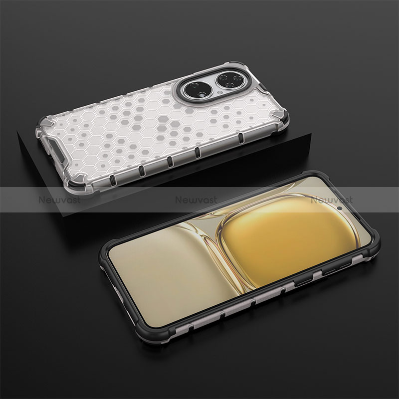 Silicone Transparent Frame Case Cover 360 Degrees AM2 for Huawei P50