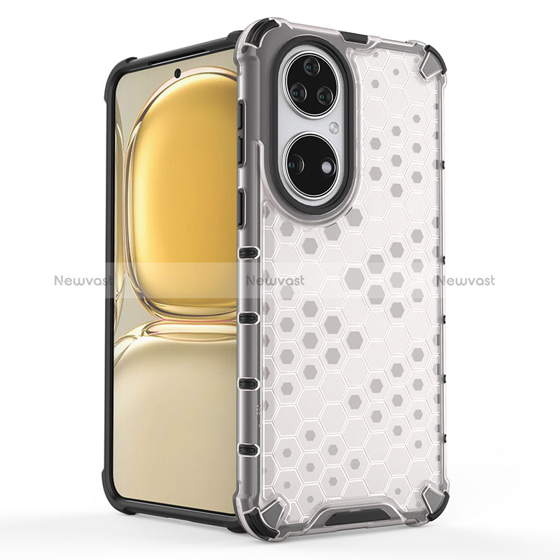 Silicone Transparent Frame Case Cover 360 Degrees AM2 for Huawei P50