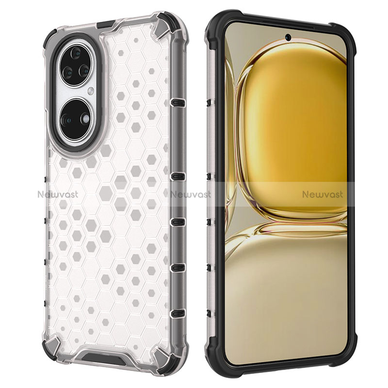 Silicone Transparent Frame Case Cover 360 Degrees AM2 for Huawei P50