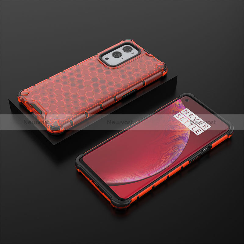 Silicone Transparent Frame Case Cover 360 Degrees AM2 for OnePlus 9 Pro 5G