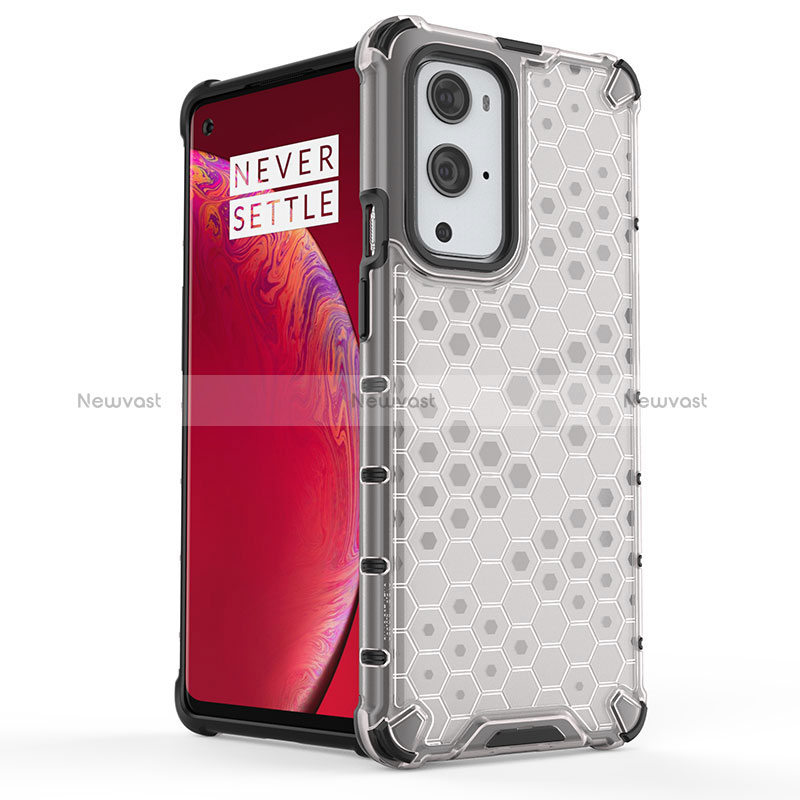 Silicone Transparent Frame Case Cover 360 Degrees AM2 for OnePlus 9 Pro 5G