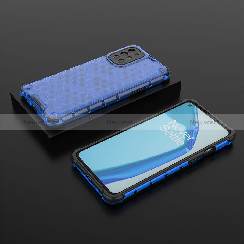 Silicone Transparent Frame Case Cover 360 Degrees AM2 for OnePlus 9R 5G