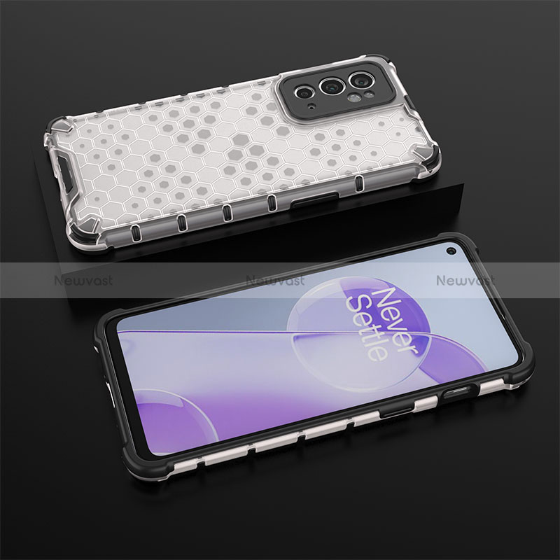 Silicone Transparent Frame Case Cover 360 Degrees AM2 for OnePlus 9RT 5G