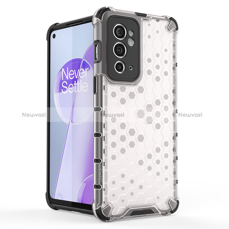 Silicone Transparent Frame Case Cover 360 Degrees AM2 for OnePlus 9RT 5G