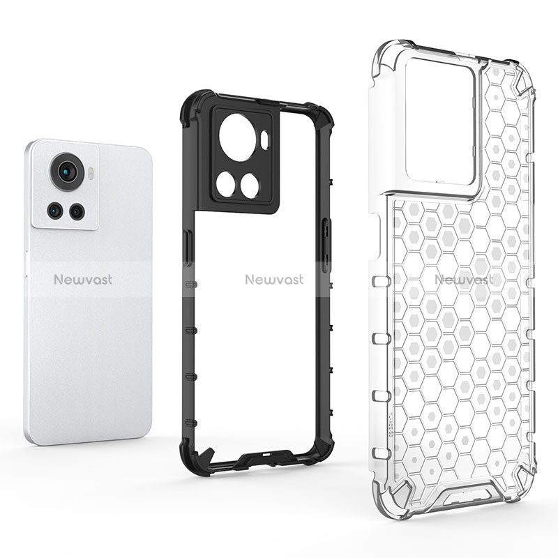 Silicone Transparent Frame Case Cover 360 Degrees AM2 for OnePlus Ace 5G