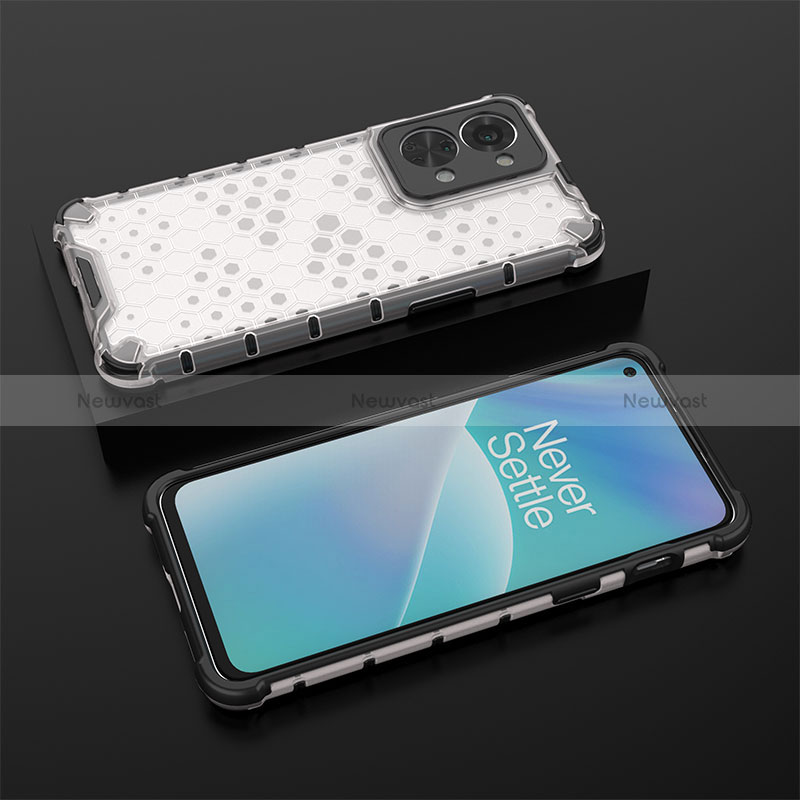 Silicone Transparent Frame Case Cover 360 Degrees AM2 for OnePlus Nord 2T 5G