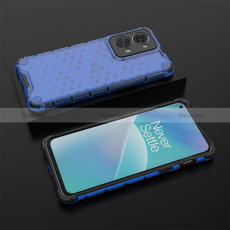 Silicone Transparent Frame Case Cover 360 Degrees AM2 for OnePlus Nord 2T 5G