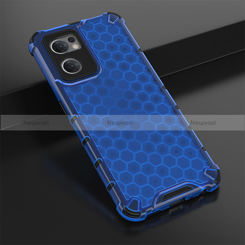 Silicone Transparent Frame Case Cover 360 Degrees AM2 for OnePlus Nord CE 2 5G Blue