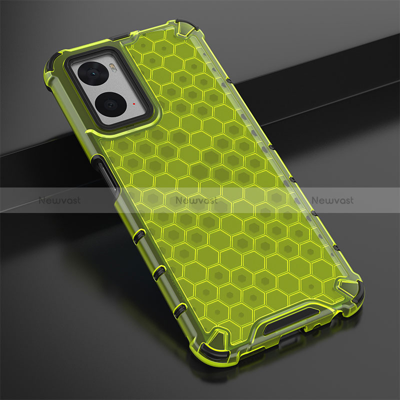 Silicone Transparent Frame Case Cover 360 Degrees AM2 for Oppo A36 Green