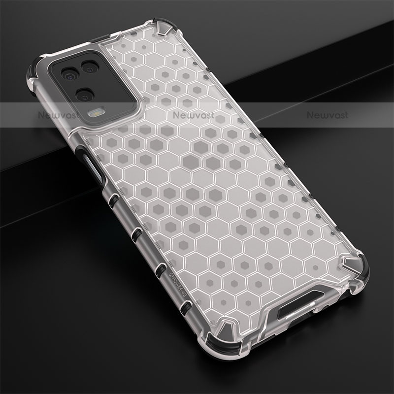 Silicone Transparent Frame Case Cover 360 Degrees AM2 for Oppo A54 4G