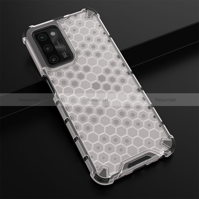 Silicone Transparent Frame Case Cover 360 Degrees AM2 for Oppo A56 5G