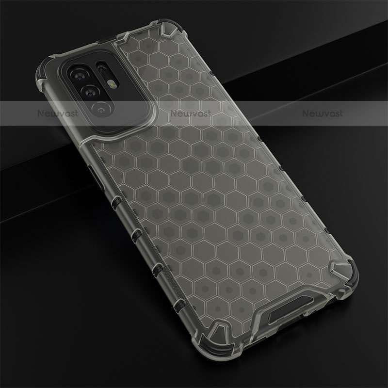 Silicone Transparent Frame Case Cover 360 Degrees AM2 for Oppo A94 5G