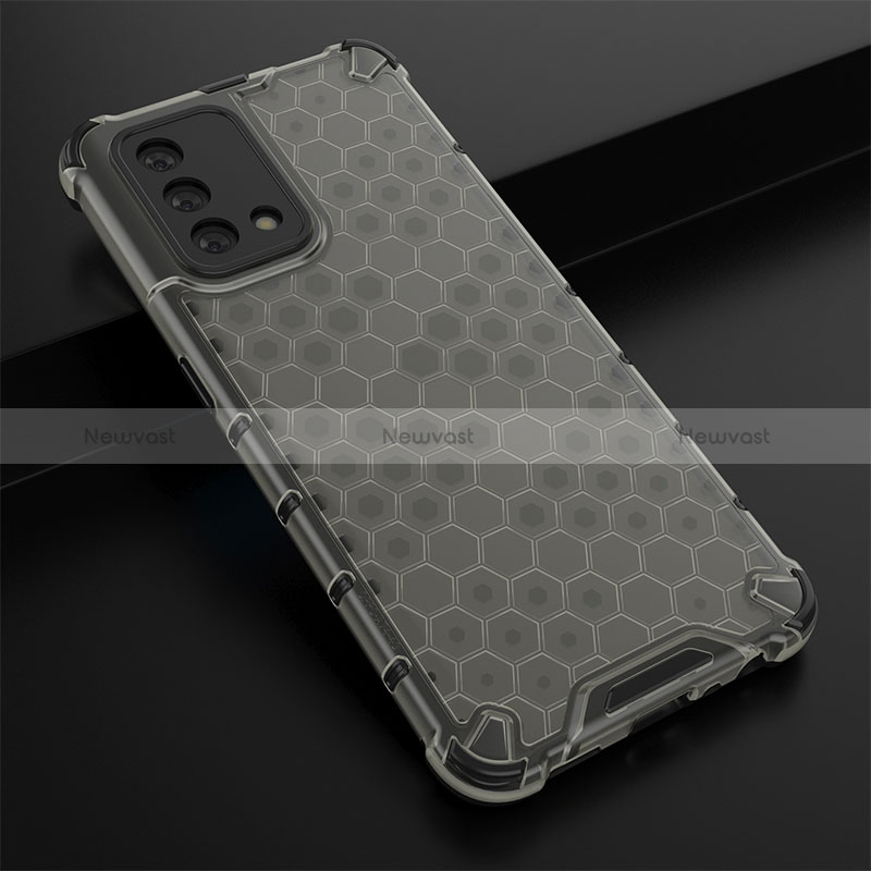 Silicone Transparent Frame Case Cover 360 Degrees AM2 for Oppo A95 4G