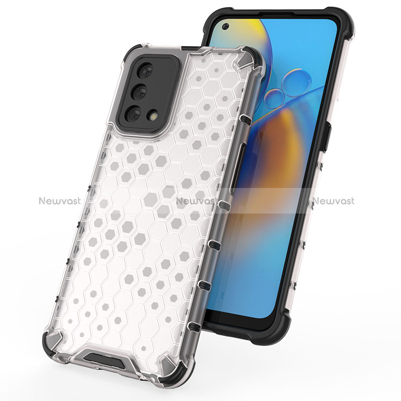 Silicone Transparent Frame Case Cover 360 Degrees AM2 for Oppo A95 4G