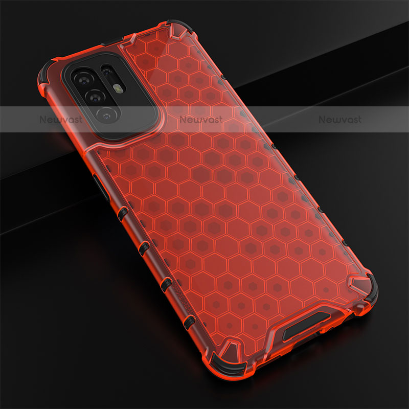 Silicone Transparent Frame Case Cover 360 Degrees AM2 for Oppo A95 5G