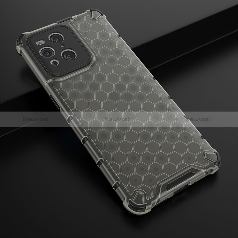 Silicone Transparent Frame Case Cover 360 Degrees AM2 for Oppo Find X3 5G