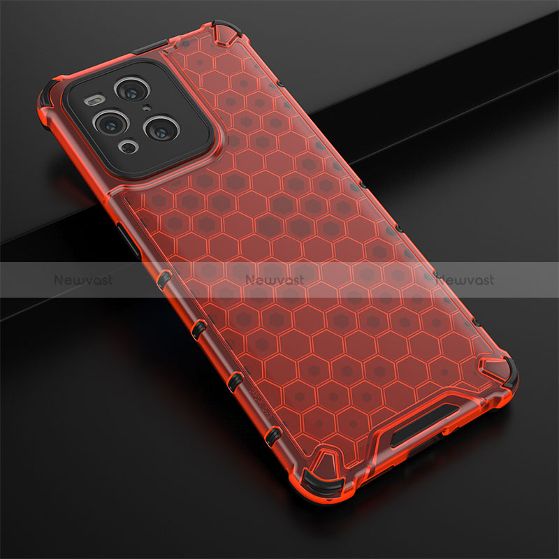 Silicone Transparent Frame Case Cover 360 Degrees AM2 for Oppo Find X3 5G