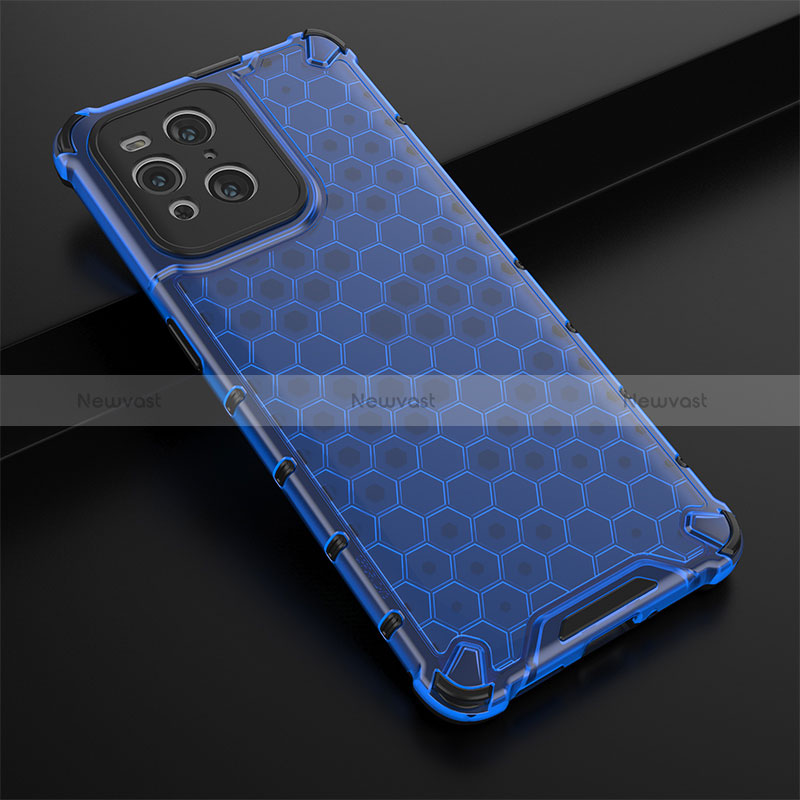 Silicone Transparent Frame Case Cover 360 Degrees AM2 for Oppo Find X3 5G