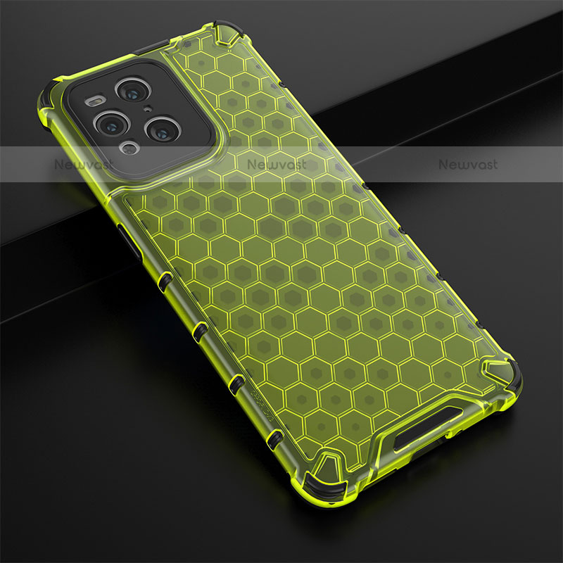 Silicone Transparent Frame Case Cover 360 Degrees AM2 for Oppo Find X3 Pro 5G