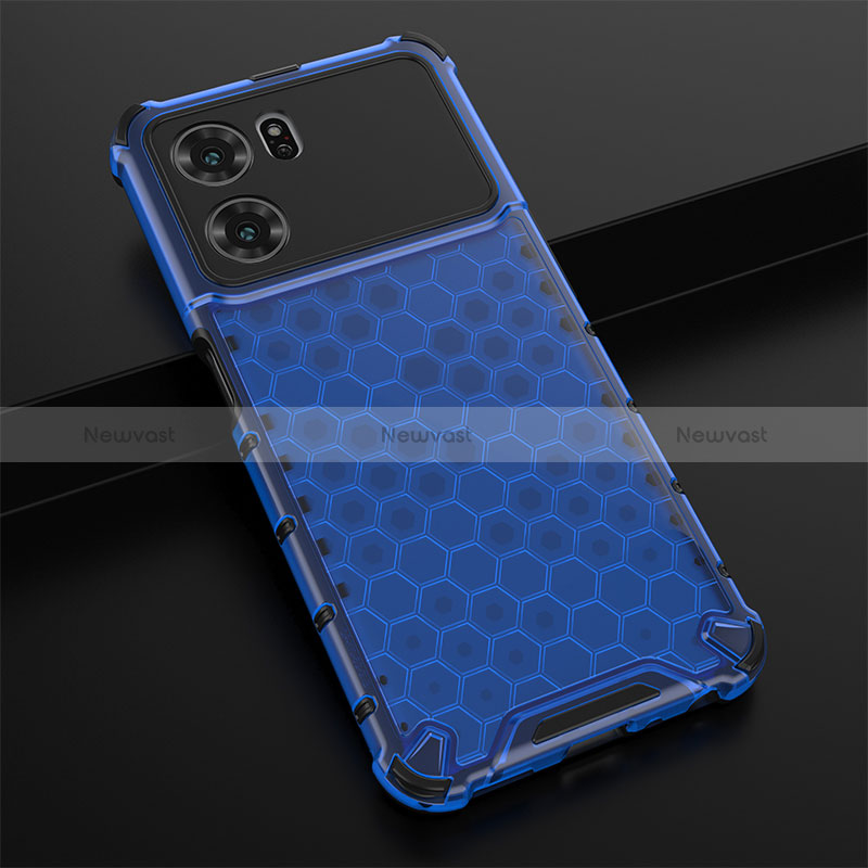 Silicone Transparent Frame Case Cover 360 Degrees AM2 for Oppo K10 5G