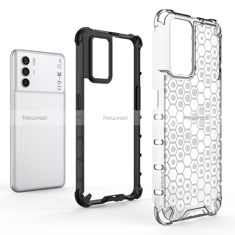 Silicone Transparent Frame Case Cover 360 Degrees AM2 for Oppo K9 Pro 5G