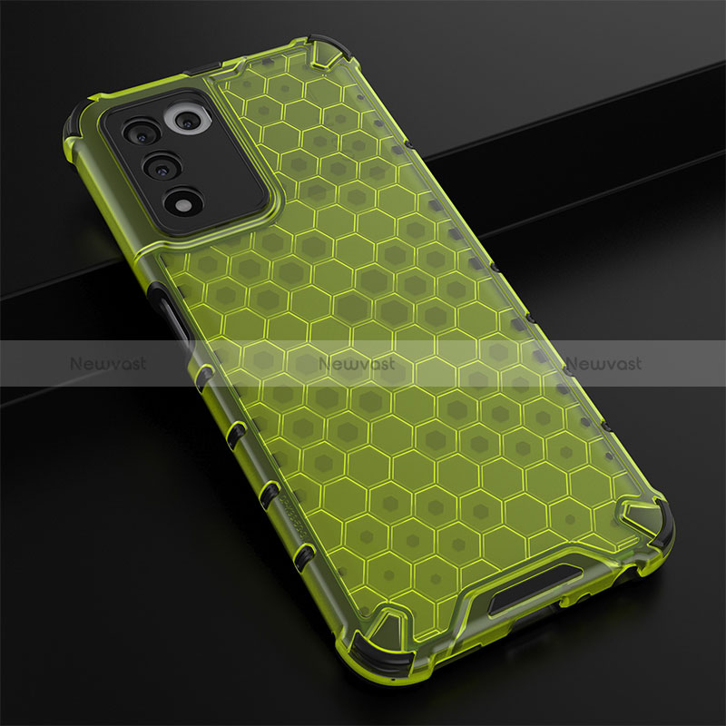 Silicone Transparent Frame Case Cover 360 Degrees AM2 for Oppo K9S 5G Green