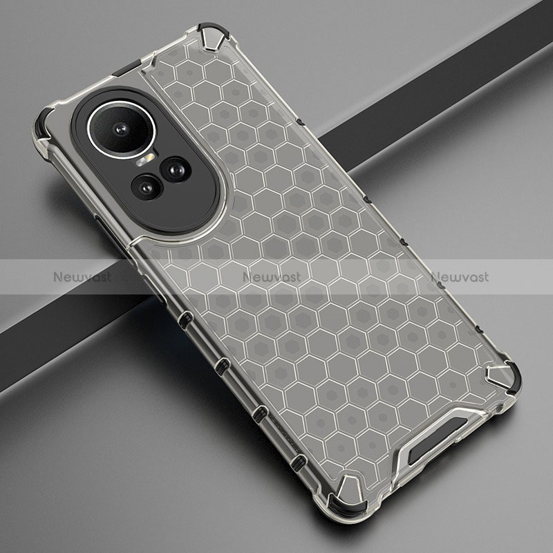 Silicone Transparent Frame Case Cover 360 Degrees AM2 for Oppo Reno10 Pro 5G