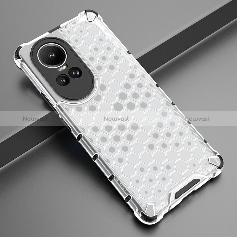 Silicone Transparent Frame Case Cover 360 Degrees AM2 for Oppo Reno10 Pro 5G