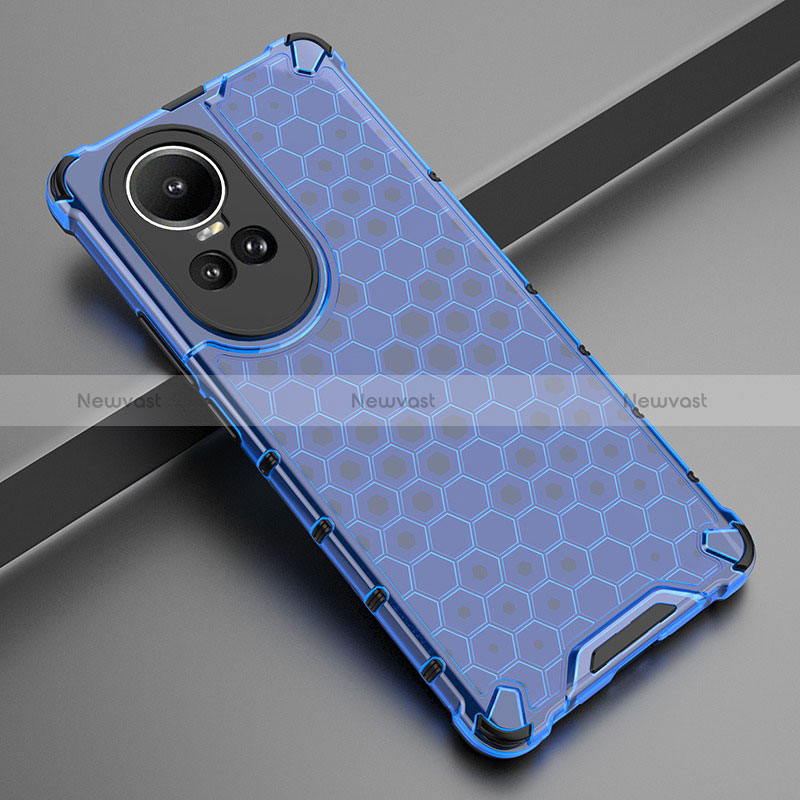Silicone Transparent Frame Case Cover 360 Degrees AM2 for Oppo Reno10 Pro 5G