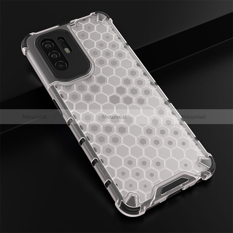 Silicone Transparent Frame Case Cover 360 Degrees AM2 for Oppo Reno5 Z 5G