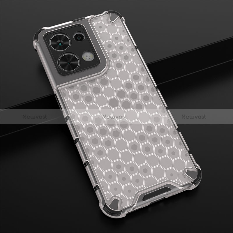 Silicone Transparent Frame Case Cover 360 Degrees AM2 for Oppo Reno8 5G