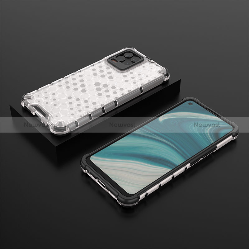 Silicone Transparent Frame Case Cover 360 Degrees AM2 for Realme 8 4G